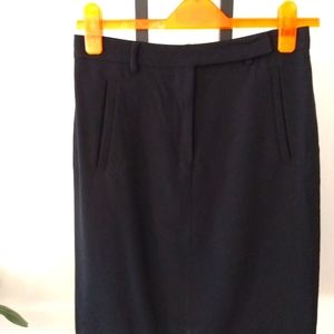 Armani Black Wool Pencil skirt